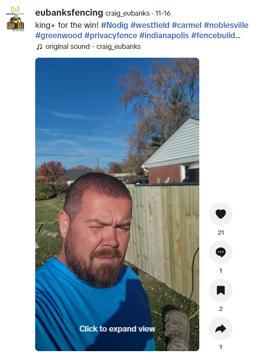 Featured Fence Industry TikTok Post from Today